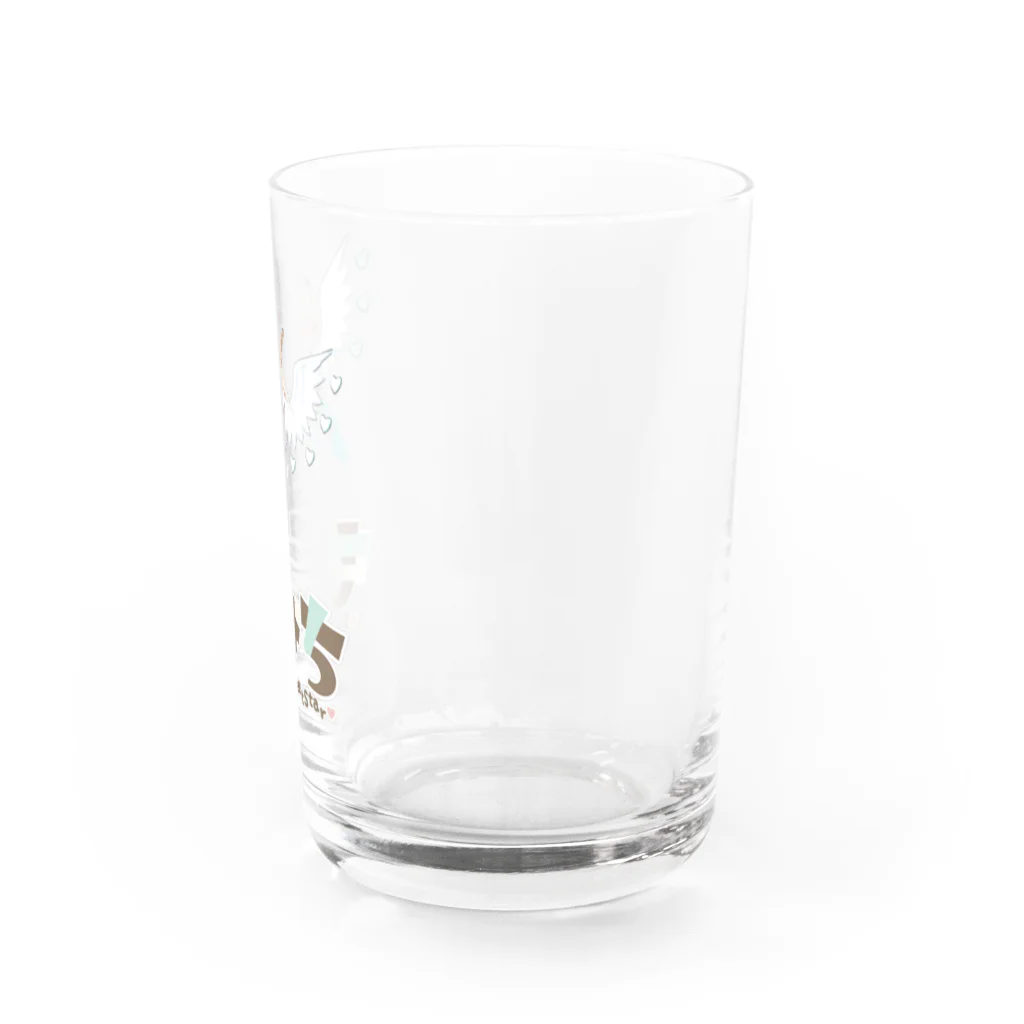 もげち🚪🐱6才のネットアイドル男の娘のロゴ入りねこ天使 Water Glass :right