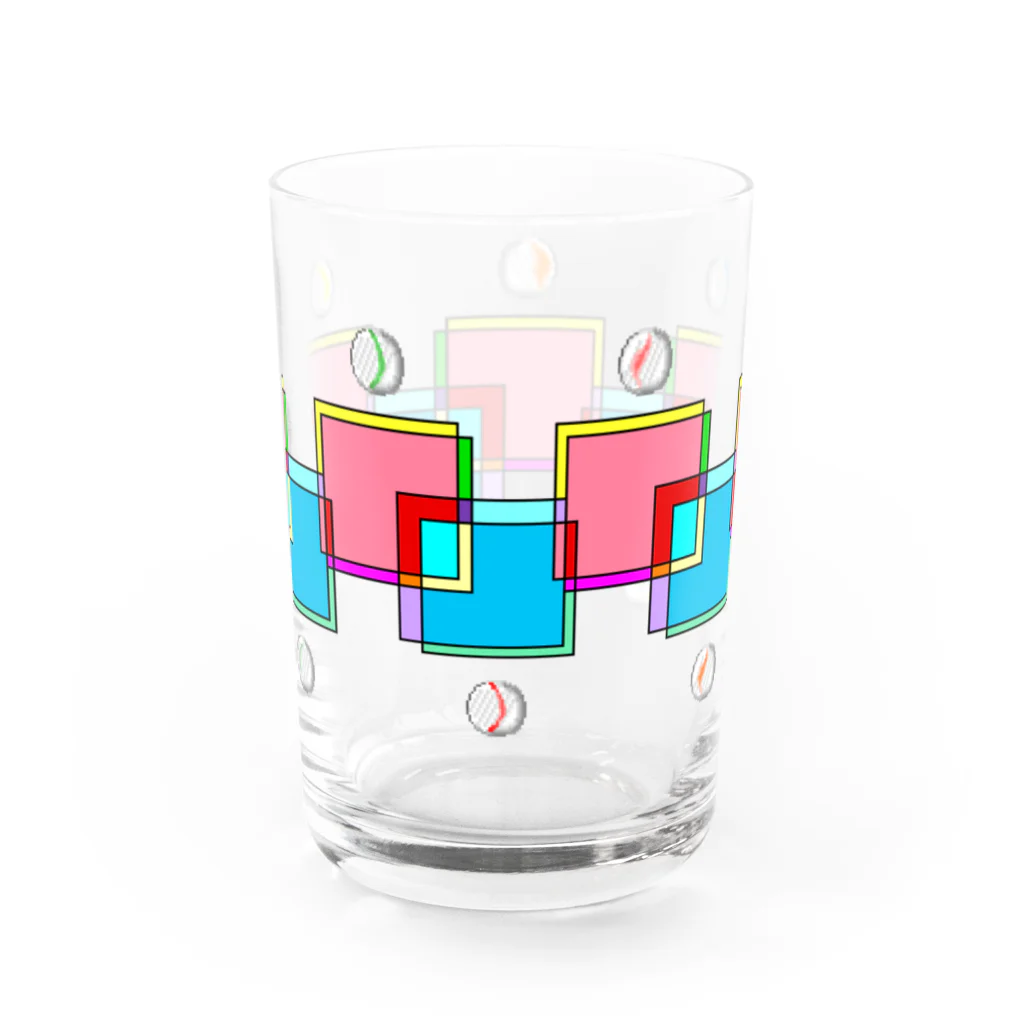 うえきばちのおはじきと透け模様 Water Glass :right