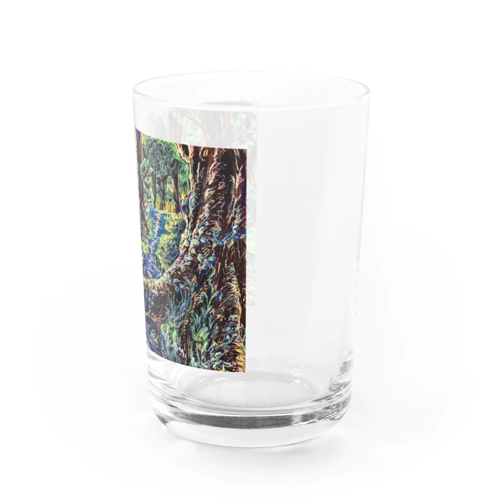 かつてのかとうの森の青うさぎ Water Glass :right