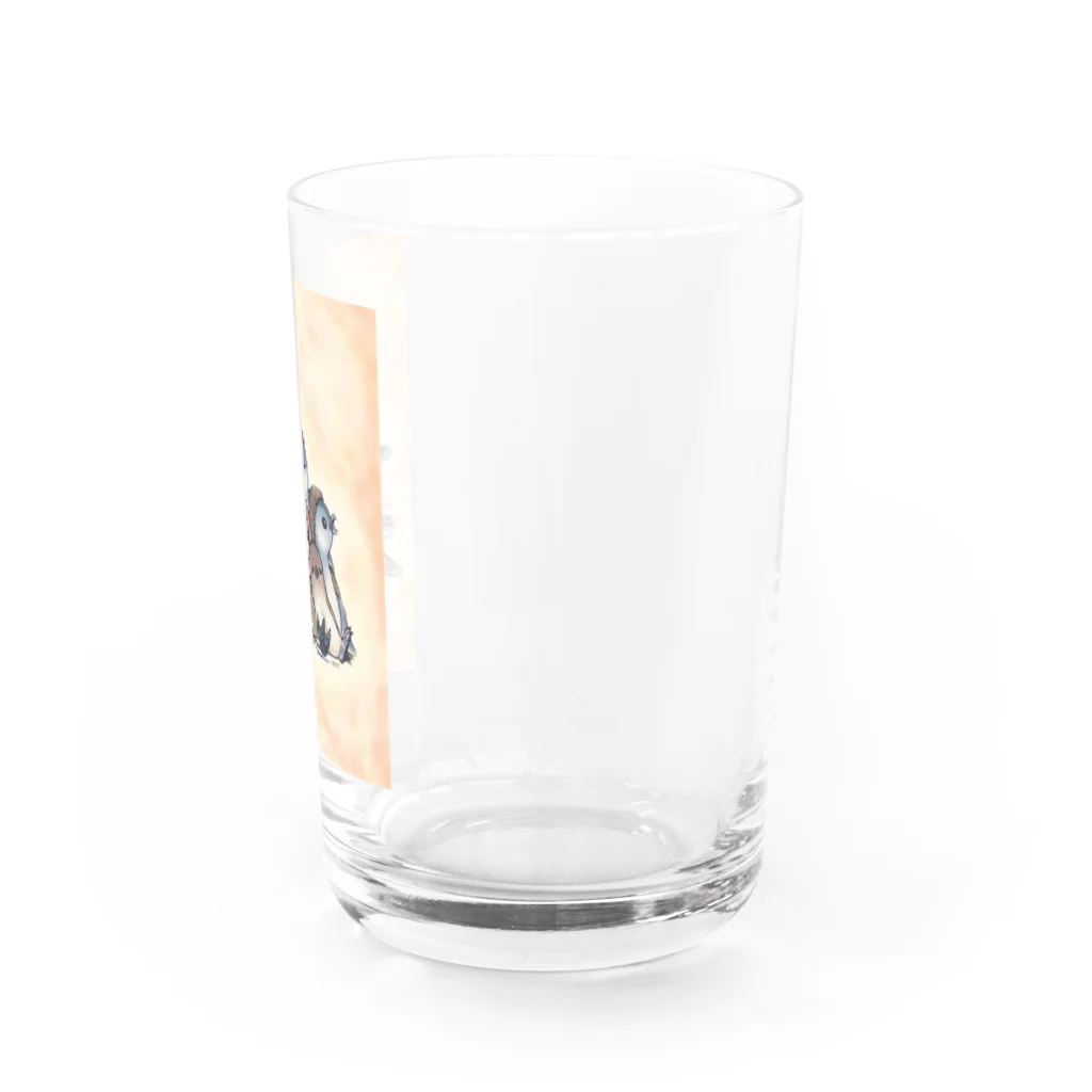 ヤママユ(ヤママユ・ペンギイナ)のもふもフンボ(ヒナ) Water Glass :right