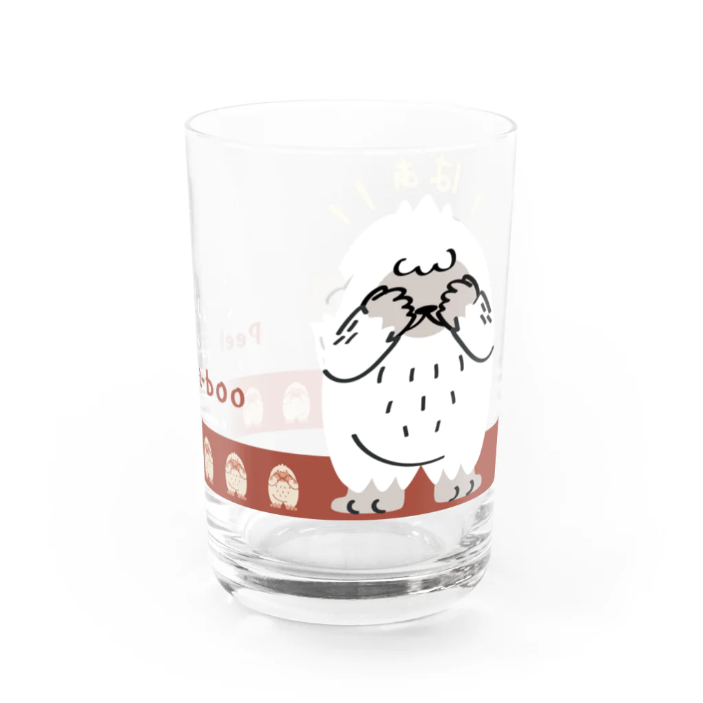 イラスト MONYAAT のCT121　YETI is yeah*いないいないばぁ*bgC Water Glass :right