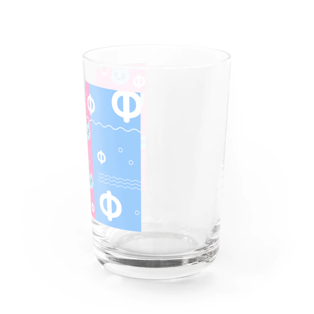 にな子Φいひひひひって笑う人のねこいねこ✕海 Water Glass :right