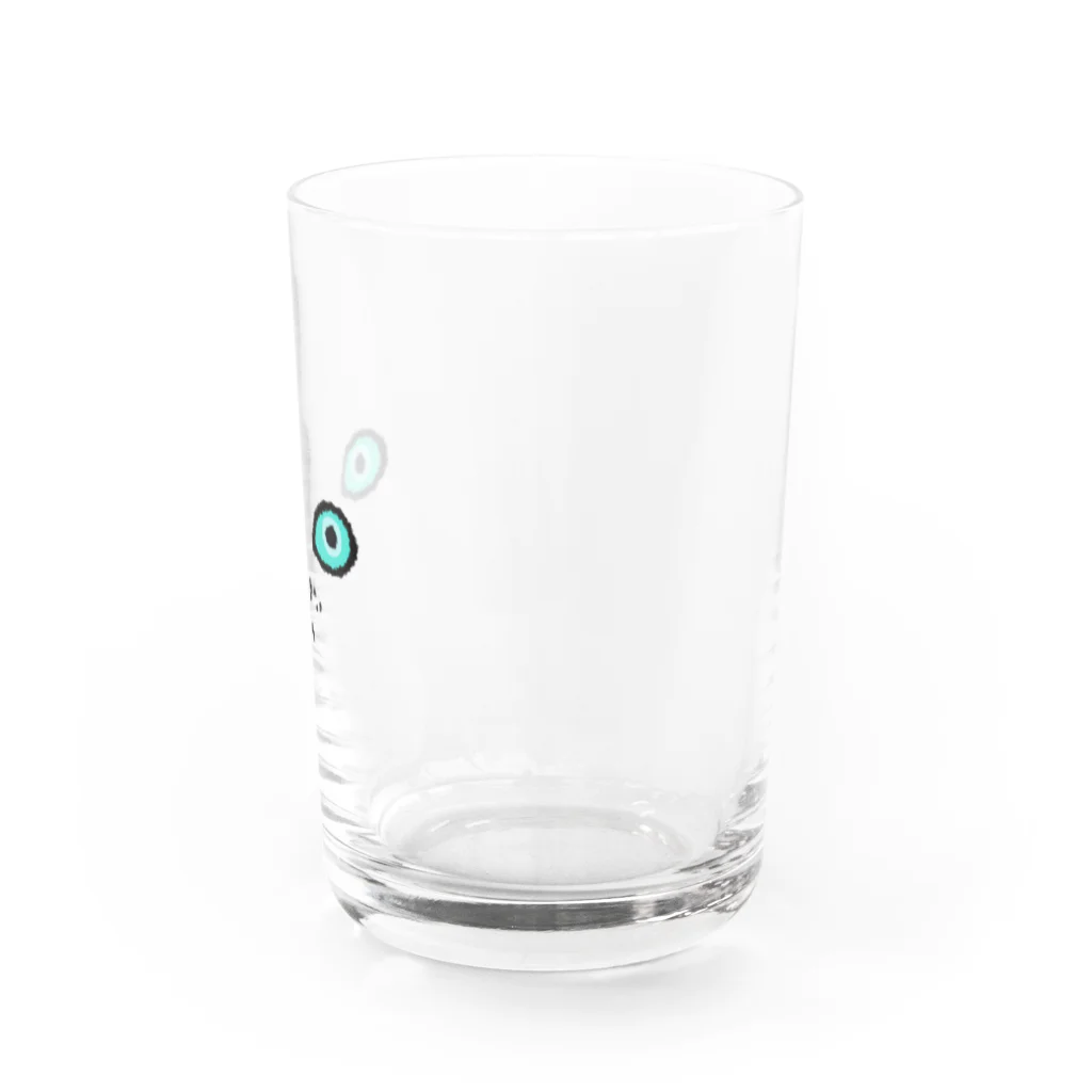 まつだあゆのすずりのねこグラス・あお Water Glass :right