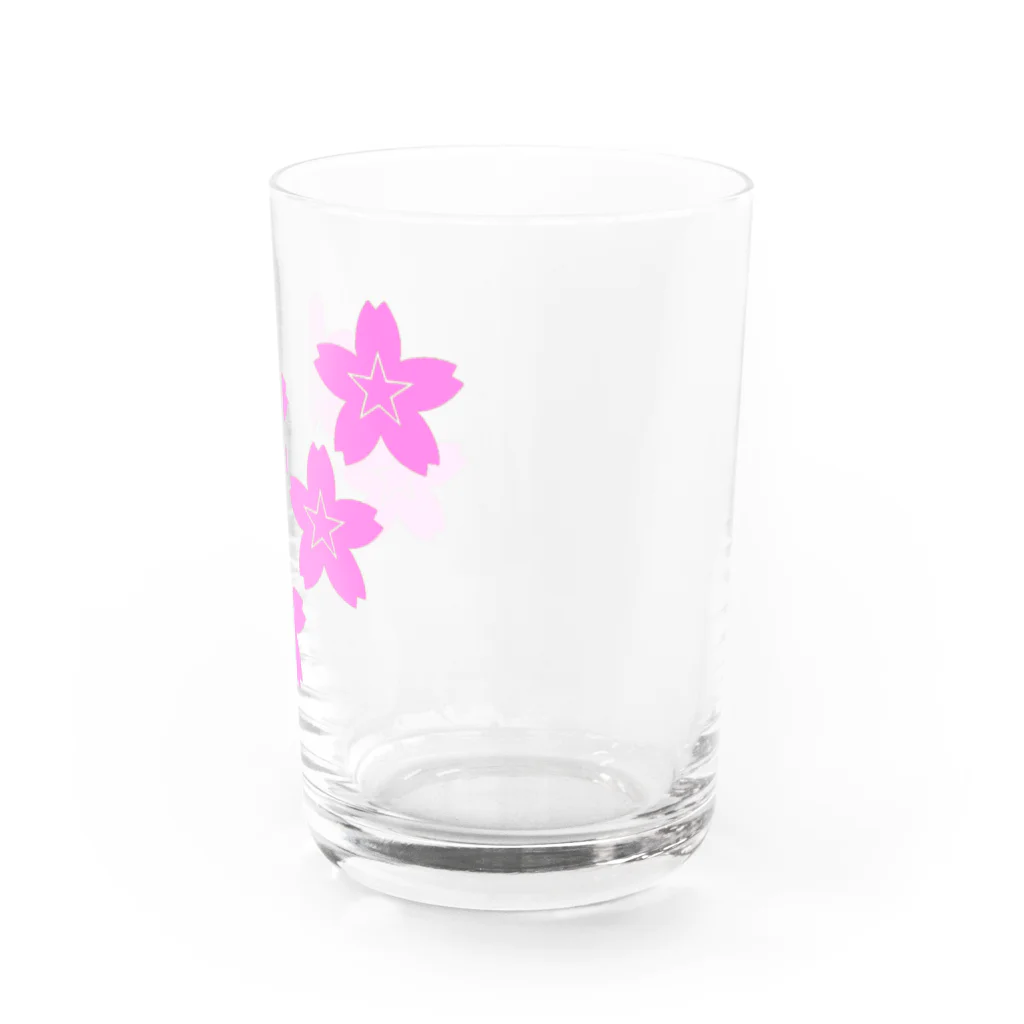 KOKI MIOTOMEの星桜紋（流れ星ピンク）　Star cherry blossom Crest (Shooting star pink）) Water Glass :right