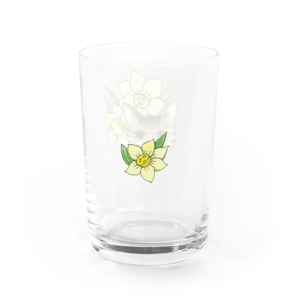 ブリキ屋の猫とスイセン2 Water Glass :right