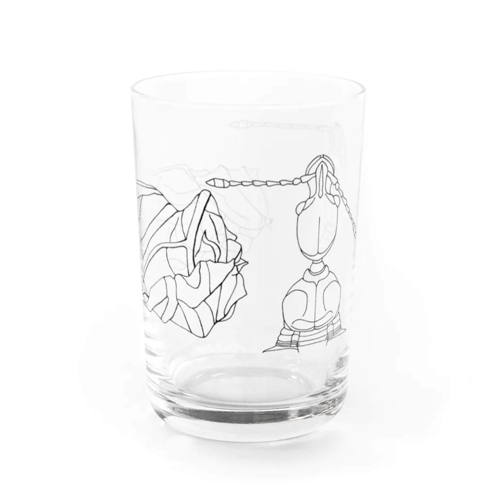 無名昆虫の夫婦し文（めおとしぶみ）withゆりかご Water Glass :right