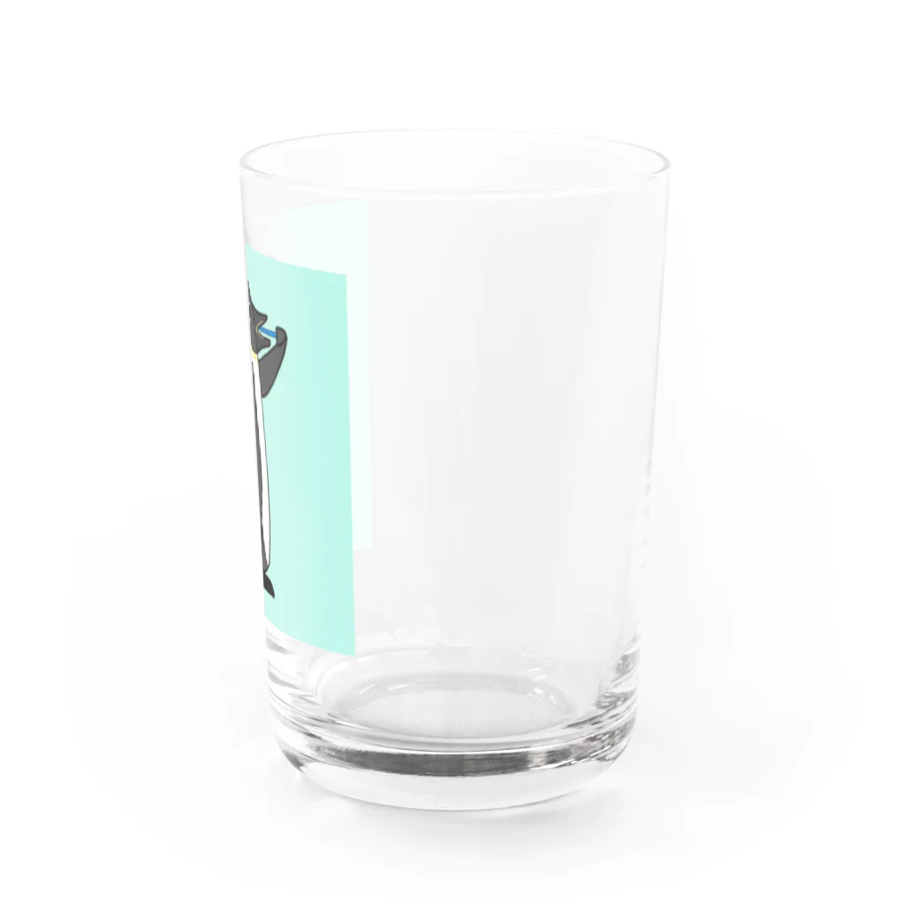 モユズの歯磨きペンギン　コップ　青 Water Glass :right