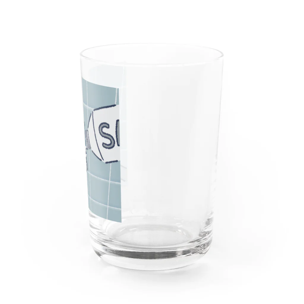 サメ わりとおもいのサメで歯みがき Water Glass :right