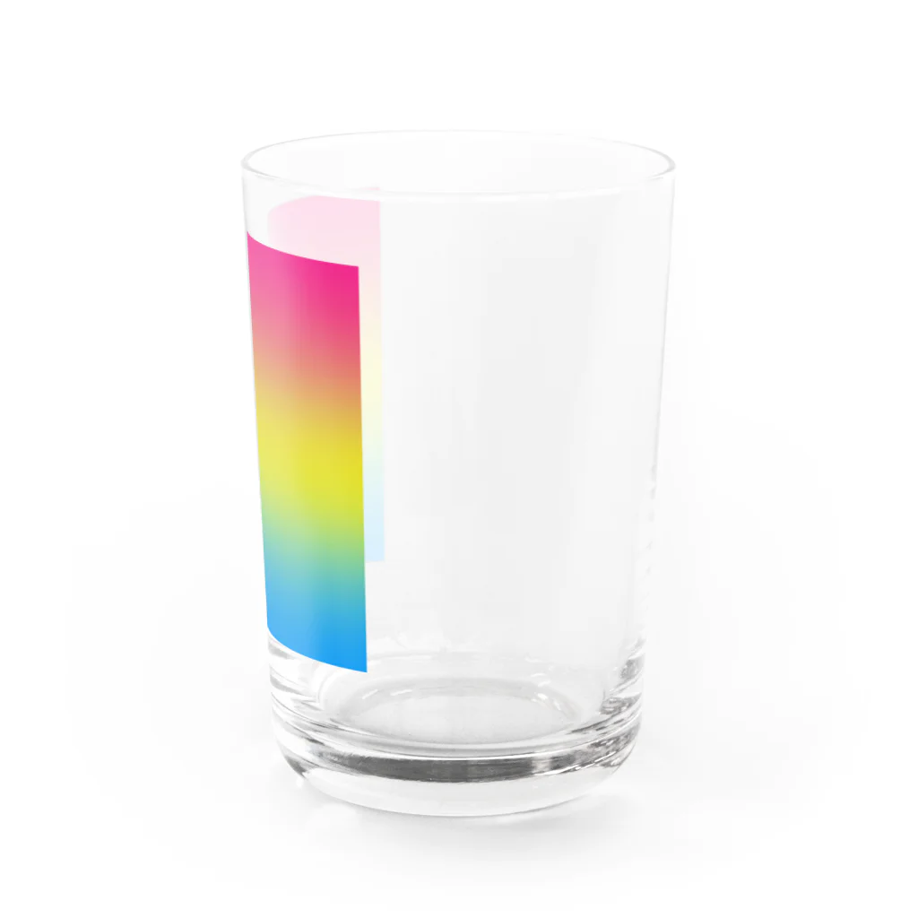 ぽぬぞぬのグラデーション　プライドフラッグ　パンセクシュアル Water Glass :right