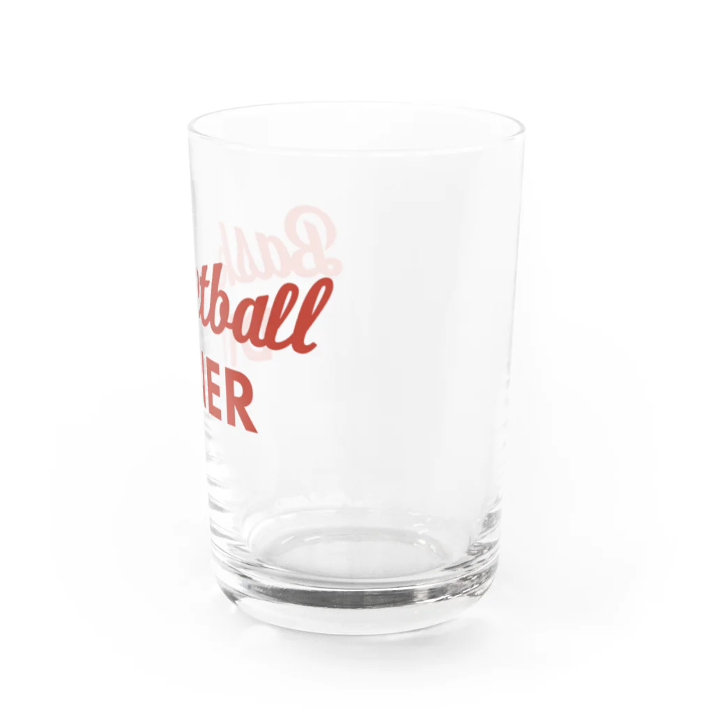 Basketball DinerのBasketball Diner ロゴタイプ赤 グラス右面