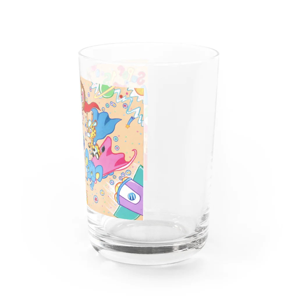 枯れ木ゼリコのスーパーアニマルズ『スーパーアニマルズ集合！！』 Water Glass :right