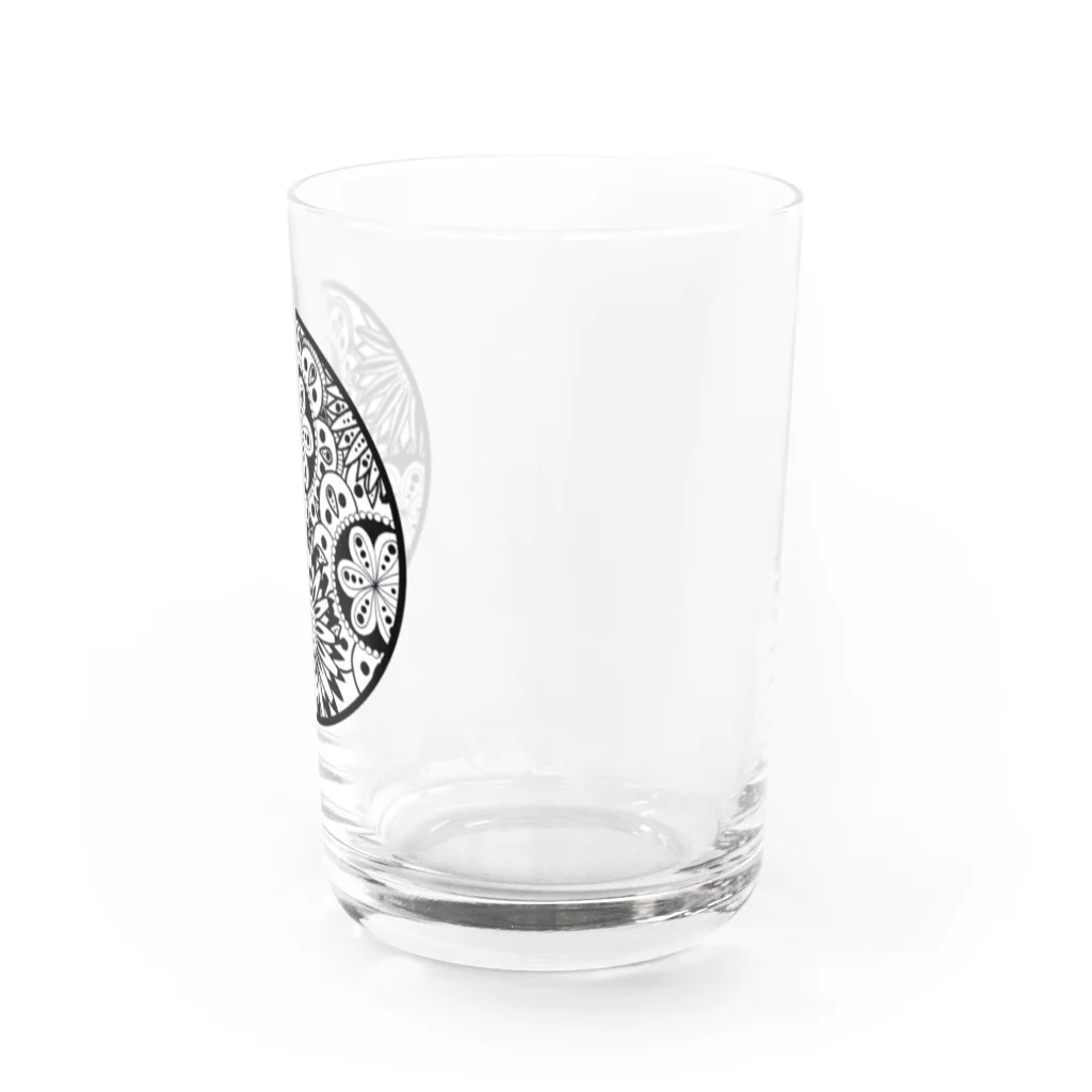 杏ちゃんの白黒華 Water Glass :right