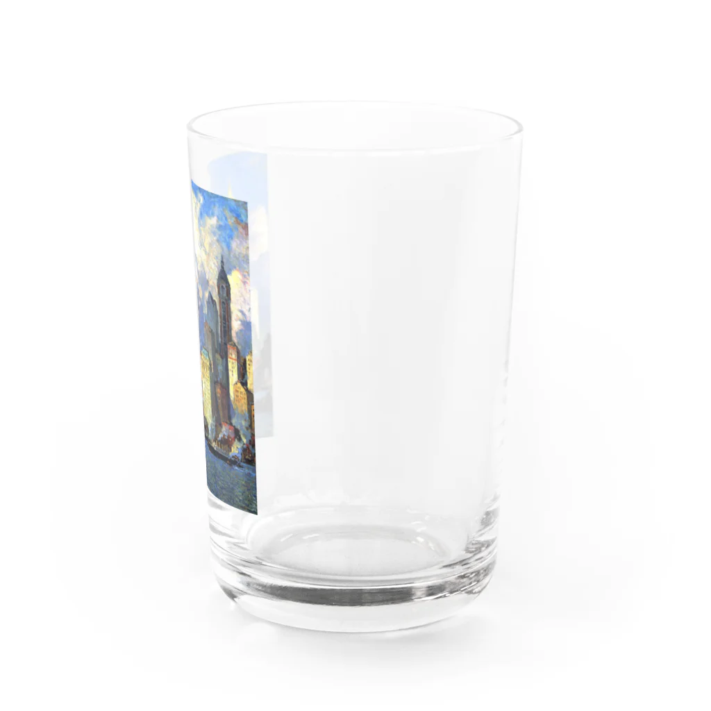 世界の絵画アートグッズのコリン・キャンベル・クーパー 《ハドソン河畔》 Water Glass :right