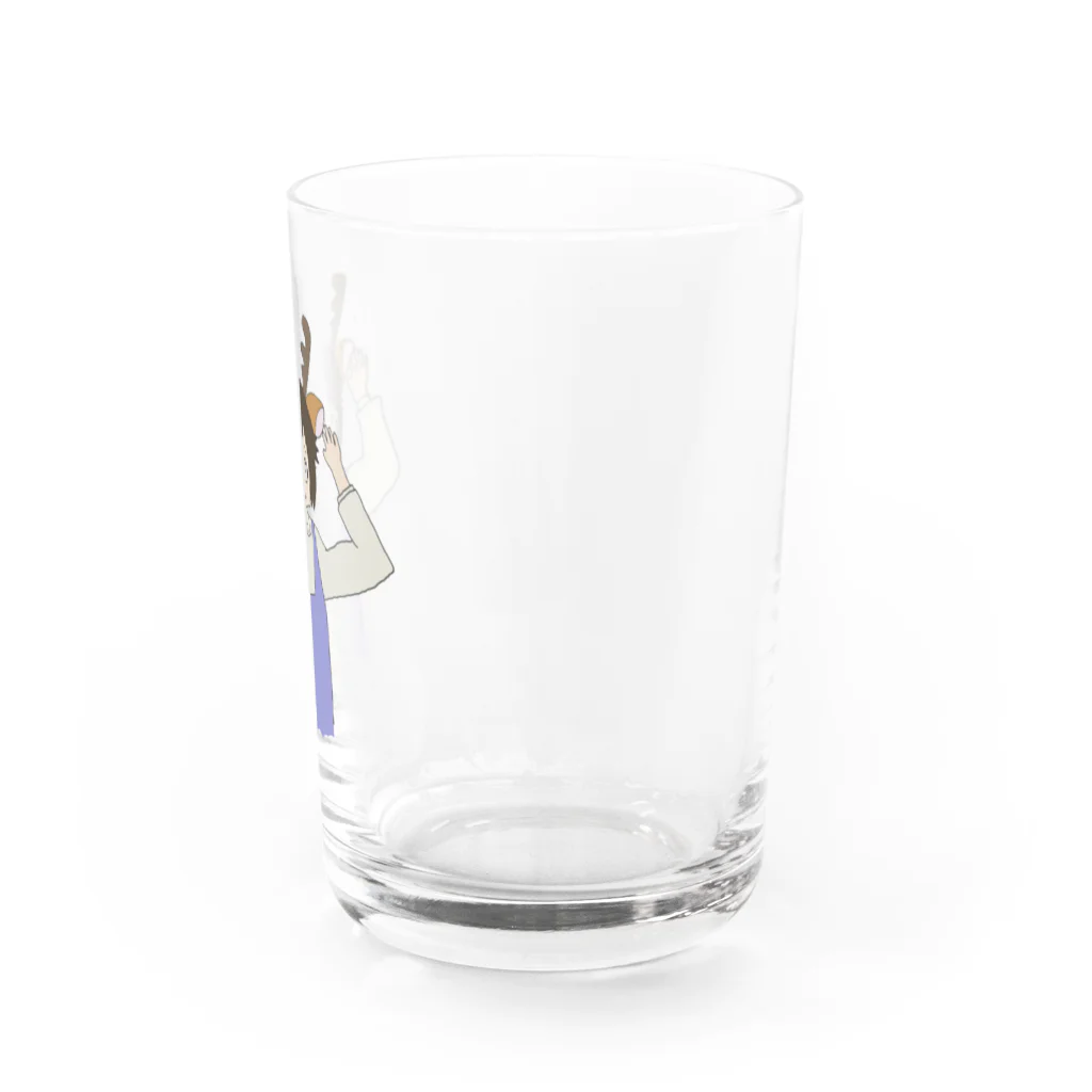 ユニコの奈良が好き過ぎて鹿になったちゃん Water Glass :right