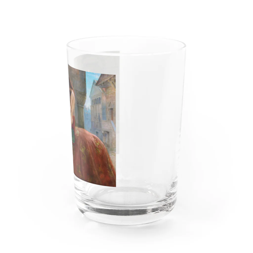 世界の絵画アートグッズのジョン・コリア 《ゴダイヴァ夫人》 Water Glass :right