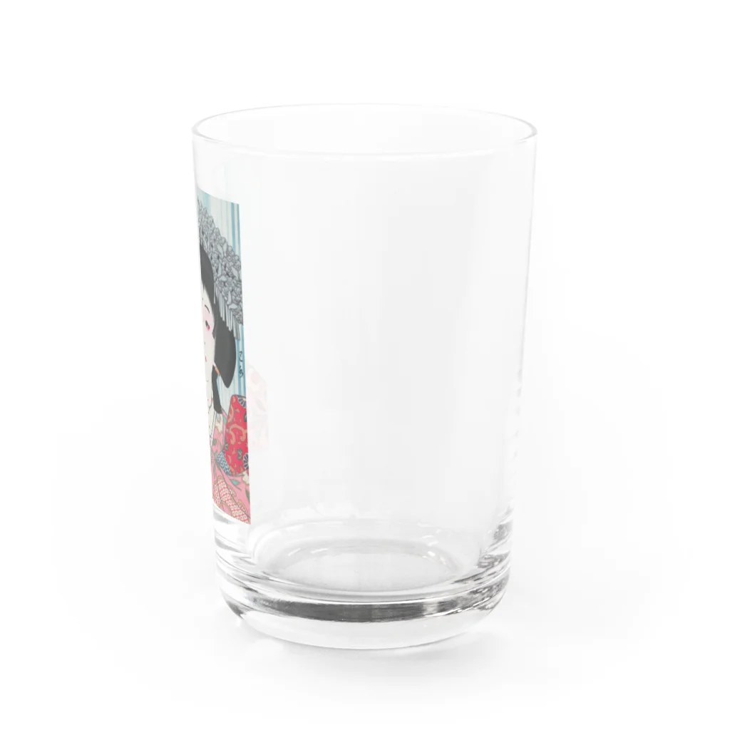 世界の絵画アートグッズの川瀬巴水《中村芝翫 雪姫》  Water Glass :right