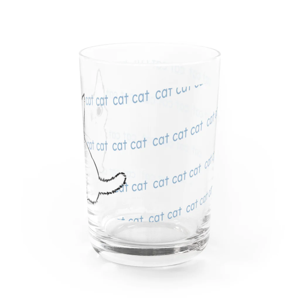 とらねこ横丁の猫のしろしろコップ Water Glass :right