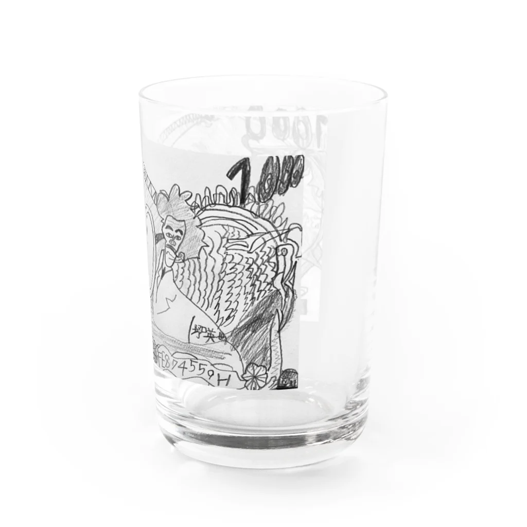 うなぎ屋の千円札　野口英世 Water Glass :right