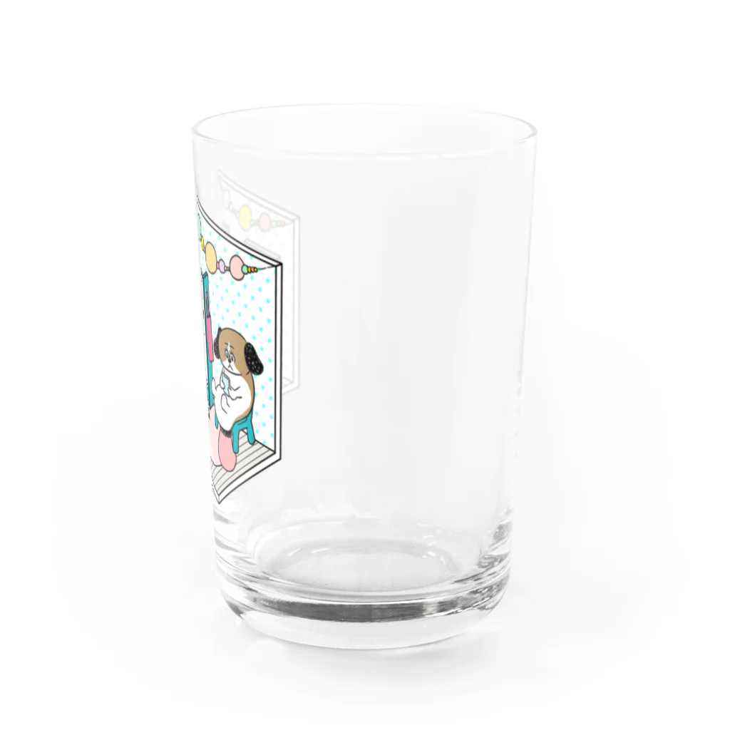 マツバラのもじゃまるくつろぎ Water Glass :right