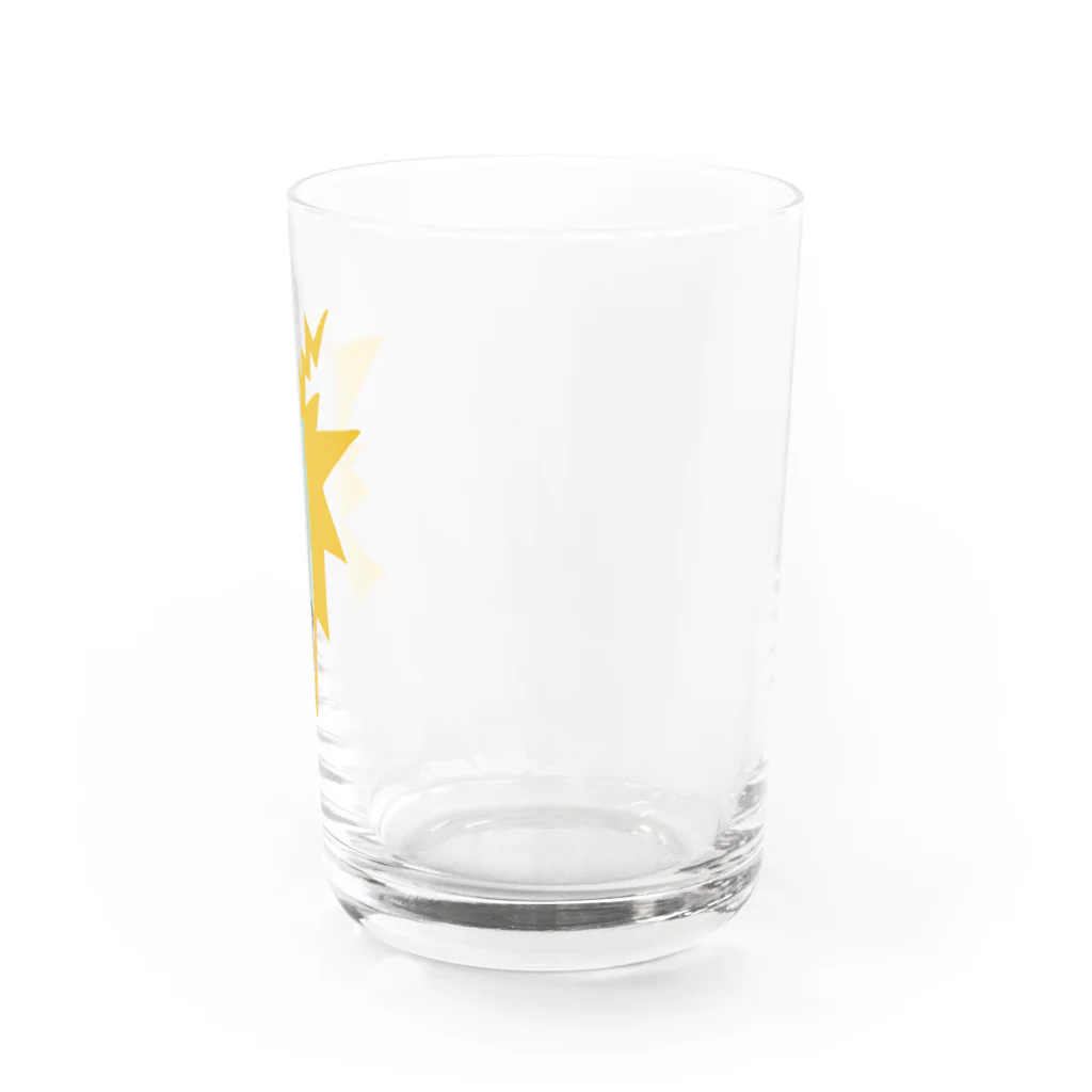 猫とネギヘッドくんのカミナリに打たれたネギヘッドくん Water Glass :right