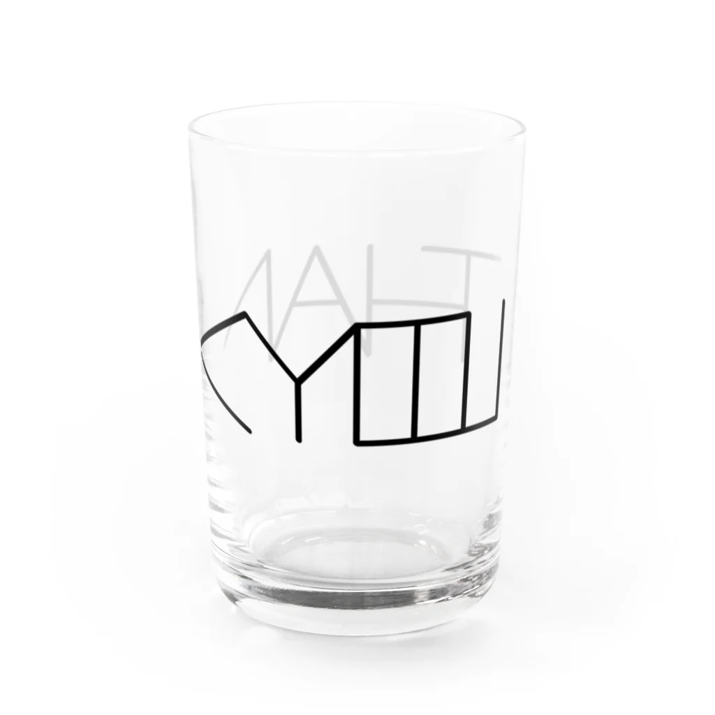 SF210のサンキュー（黒文字） Water Glass :right