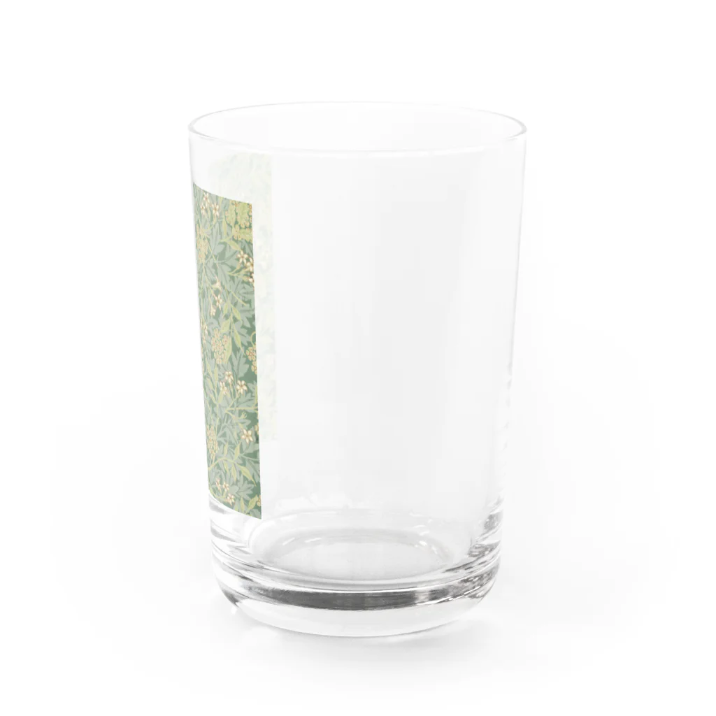 花名画アートグッズのウィリアム・モリス《ジャスミン》グリーンver. Water Glass :right