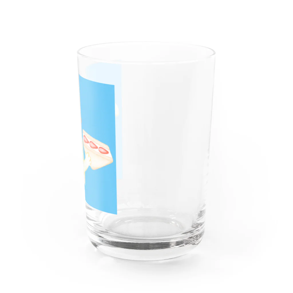 lionsan_galleryのいちごサンドたべるうさ Water Glass :right