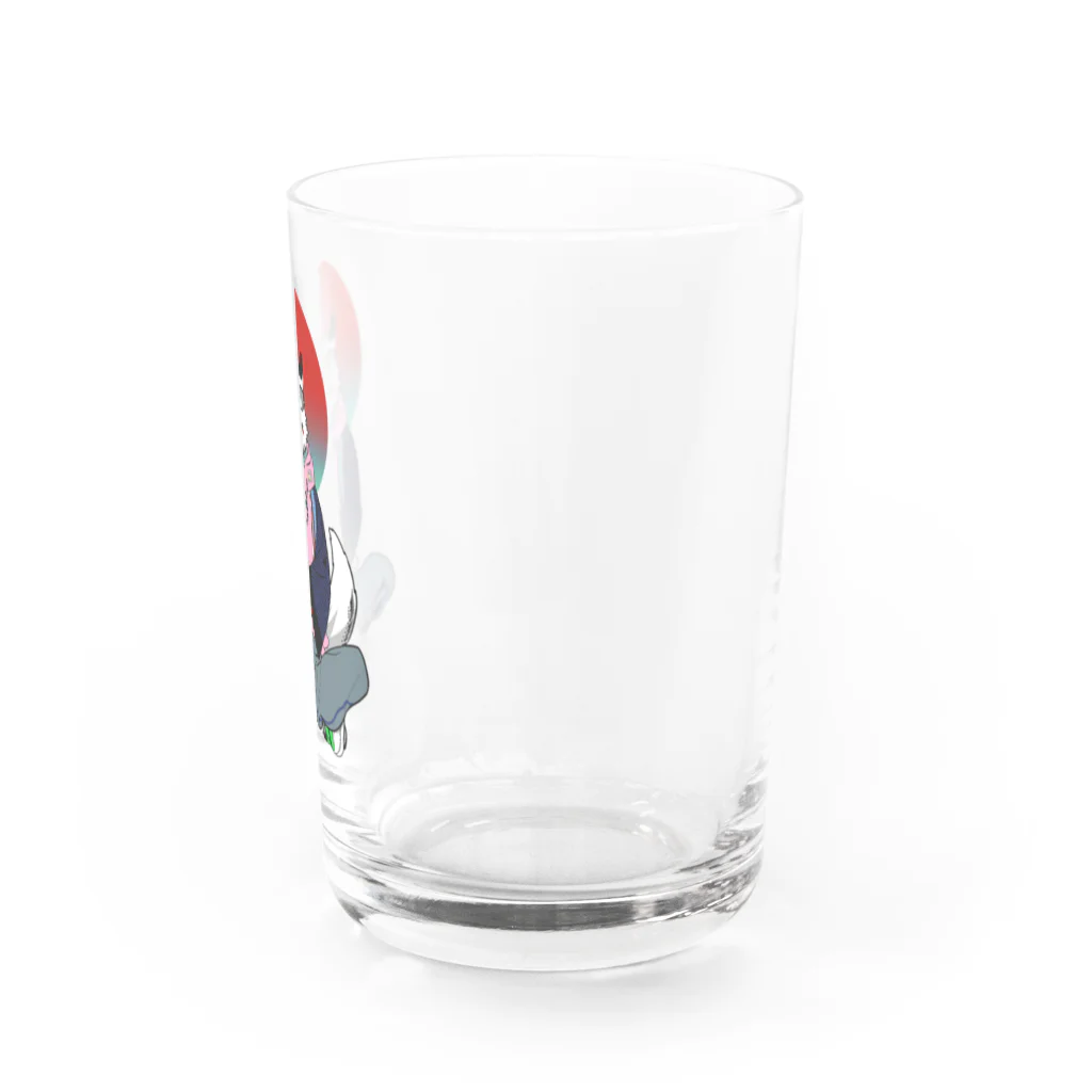 苦ツ露義屋の着物パーカー狐グラス Water Glass :right