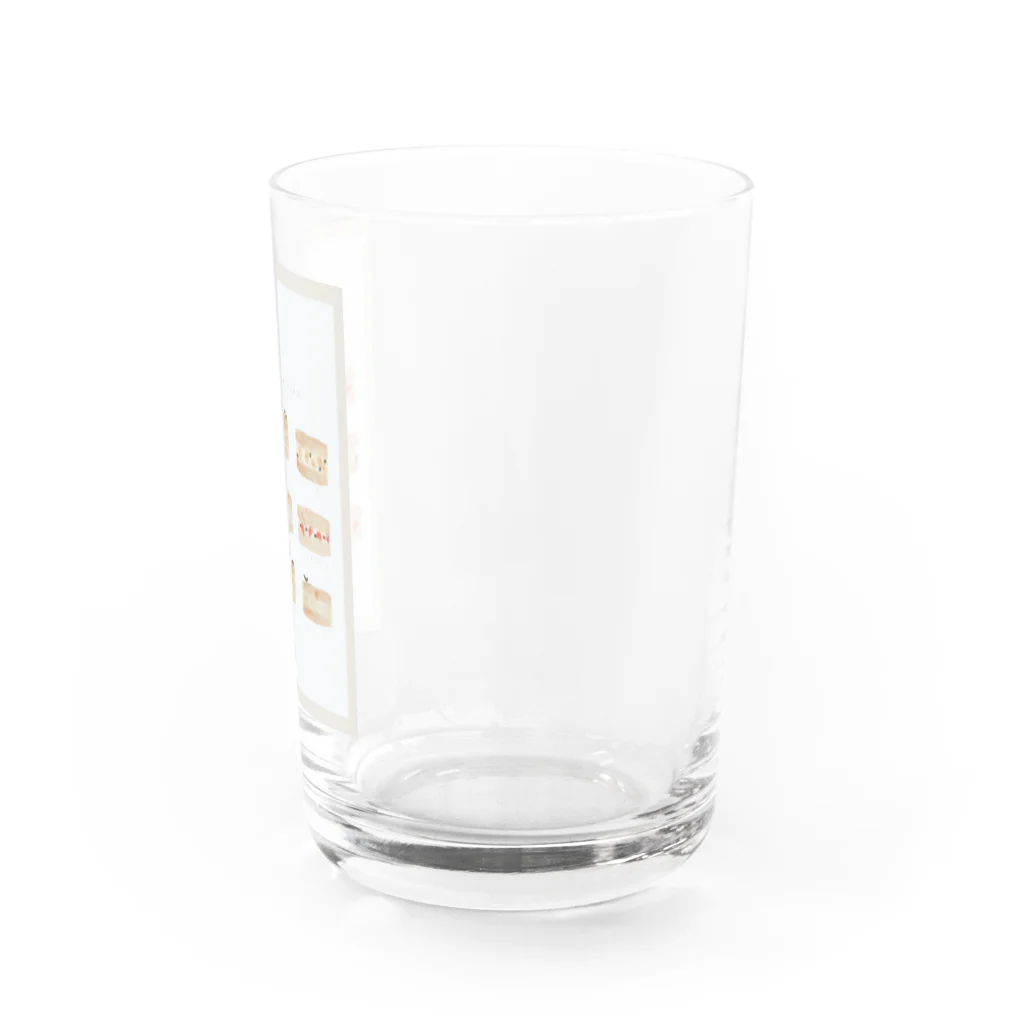 Mame's shopのfruit butter sand フチあり Water Glass :right