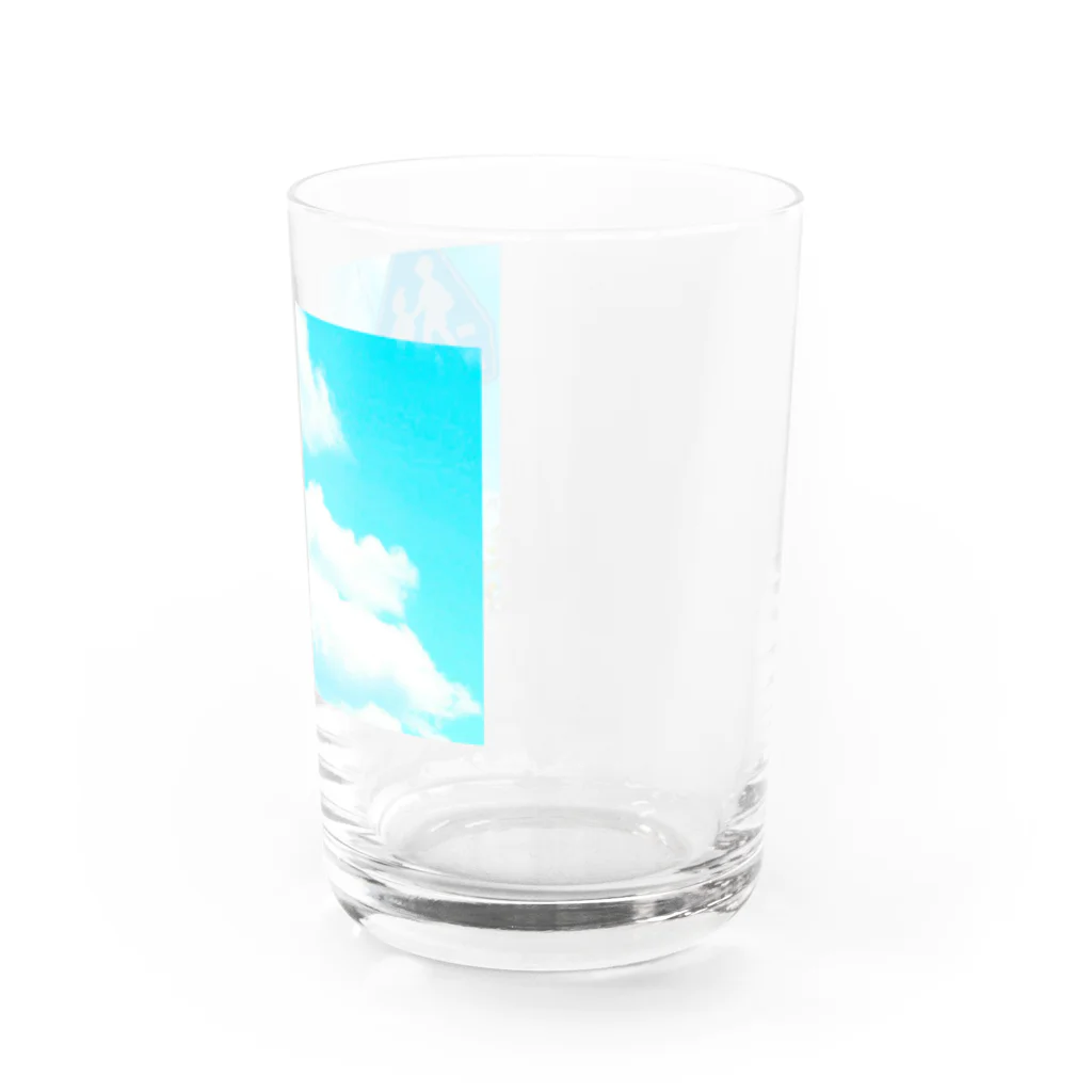 pino子 shopの空と標識【風景写真】 Water Glass :right