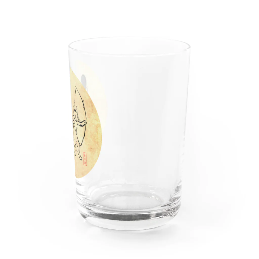 じゃんぐる堂の店の鳥獣戯画風もなか＆焼きのり Water Glass :right