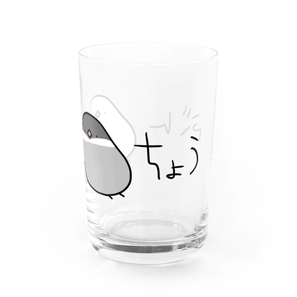 漣猗のゆるとりーず　なかよし　しろ&さくら Water Glass :right