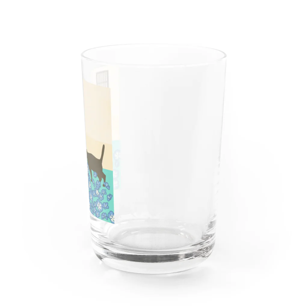 ねこや Ryoko -猫屋 りょうこ-のねこ　ネモフィラの先 Water Glass :right