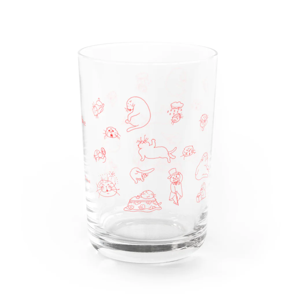 マルティ部屋のシニアなマルティ赤 Water Glass :right