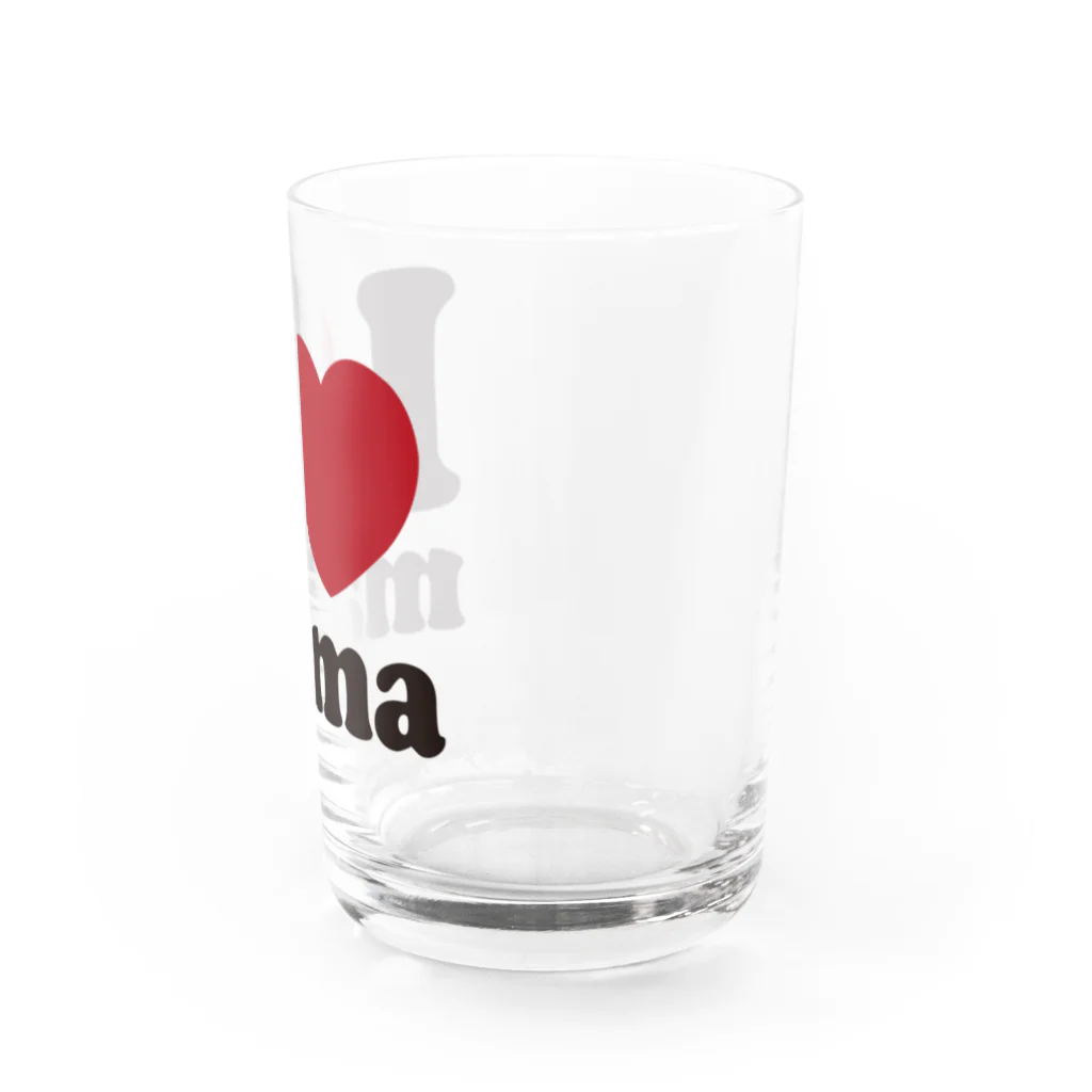 キッズモード某のI love mama Water Glass :right