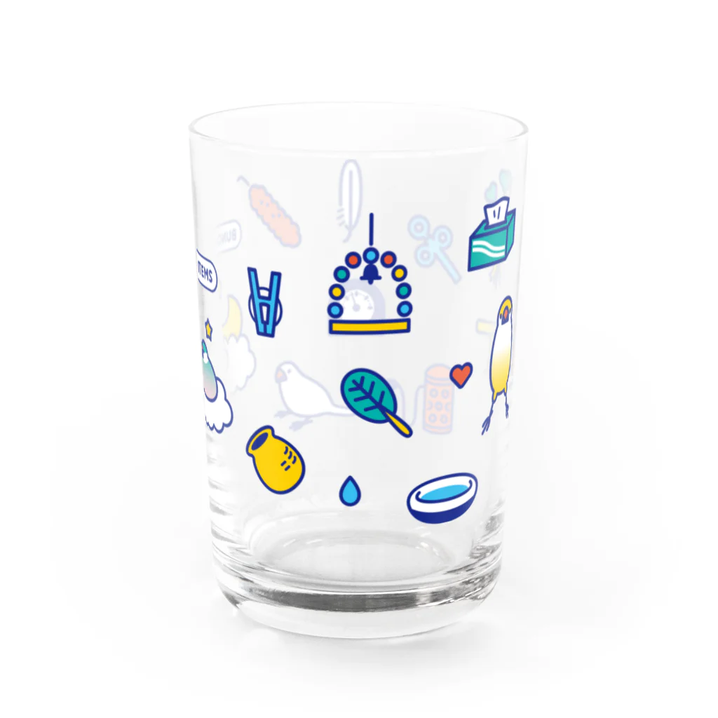 もしもしこちら文鳥のBUNCHO ITEMS Water Glass :right