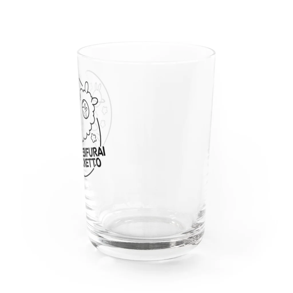 pokori-pokopokoのえびふらいろけっとうさぎ Water Glass :right