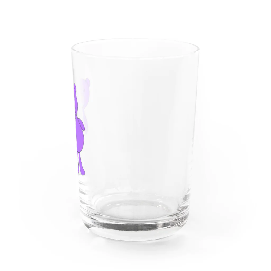 テディベアの紫くま Water Glass :right