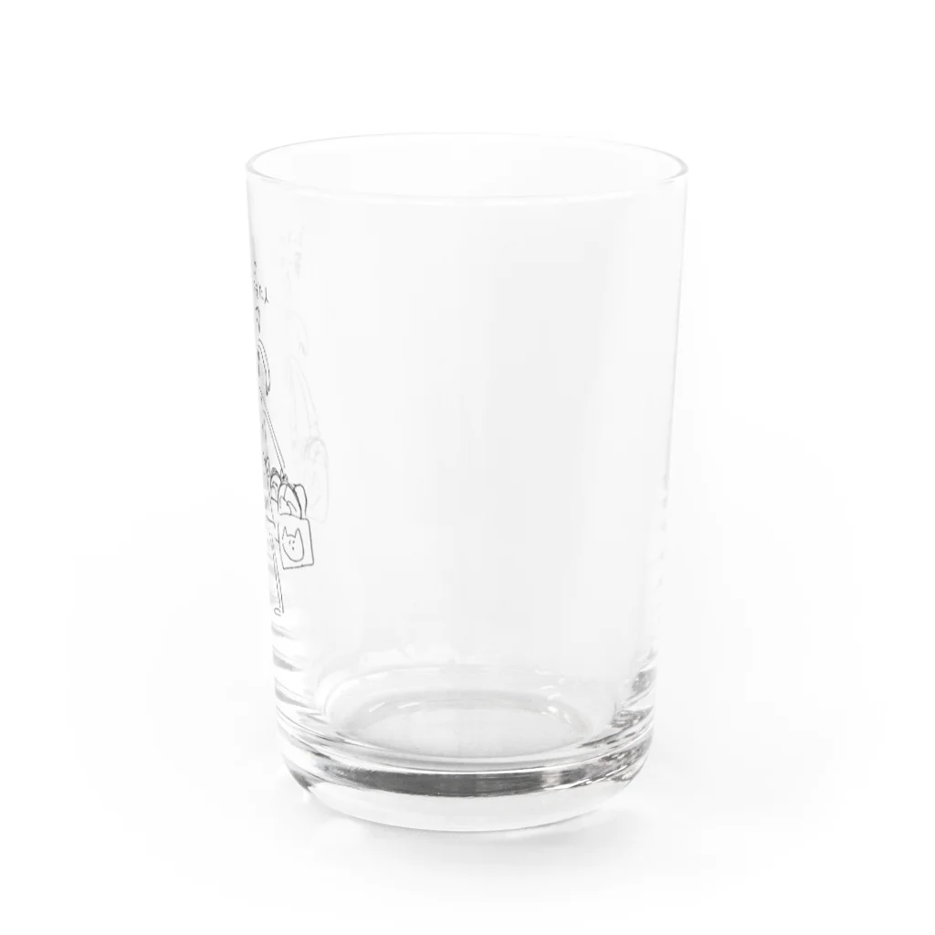 TOYODA_GAKUのテーマパークで買い物しすぎた人 Water Glass :right