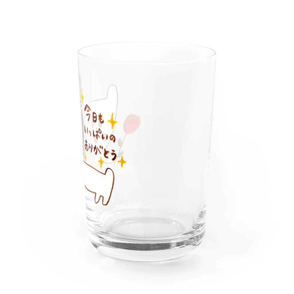 幸せメロディでぴょんぴょんぴょーん💗の可愛い♪やぎイヌのHappyわくわくグッズ Water Glass :right