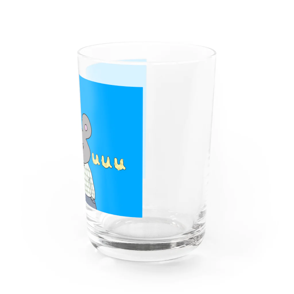 kaniko25のチェック柄好きのねずみくん Water Glass :right