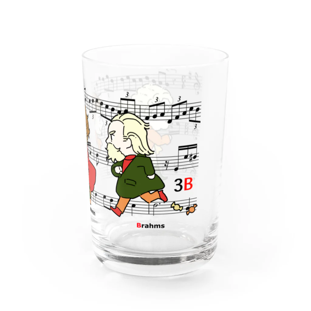 やまみちゆかの作曲家グッズの作曲家グラス3B Water Glass :right