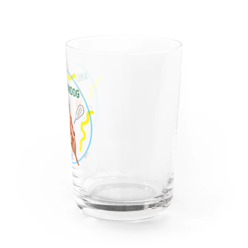 ぽわちゃん洋品店のアメリカンドッグマシッソヨ Water Glass :right