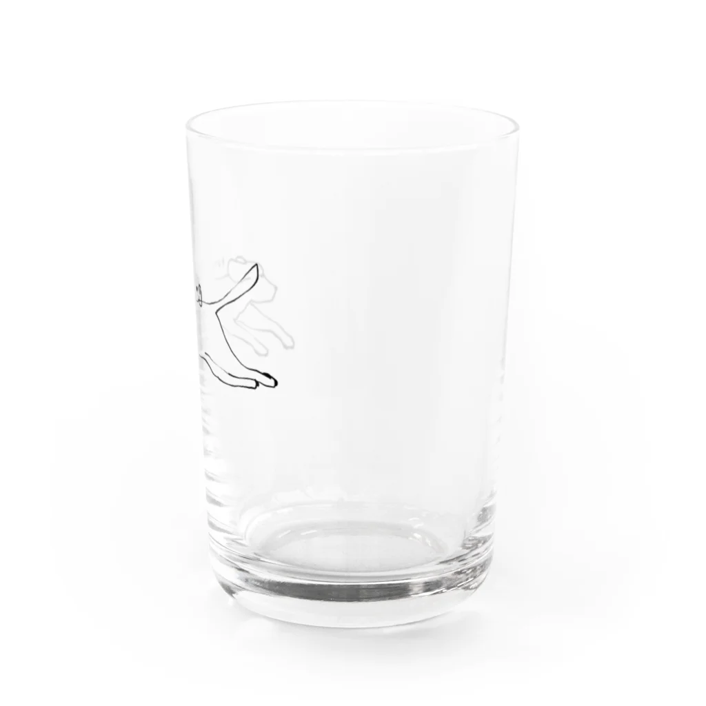 レモンスカッシュの泡のランニングドッグ Water Glass :right