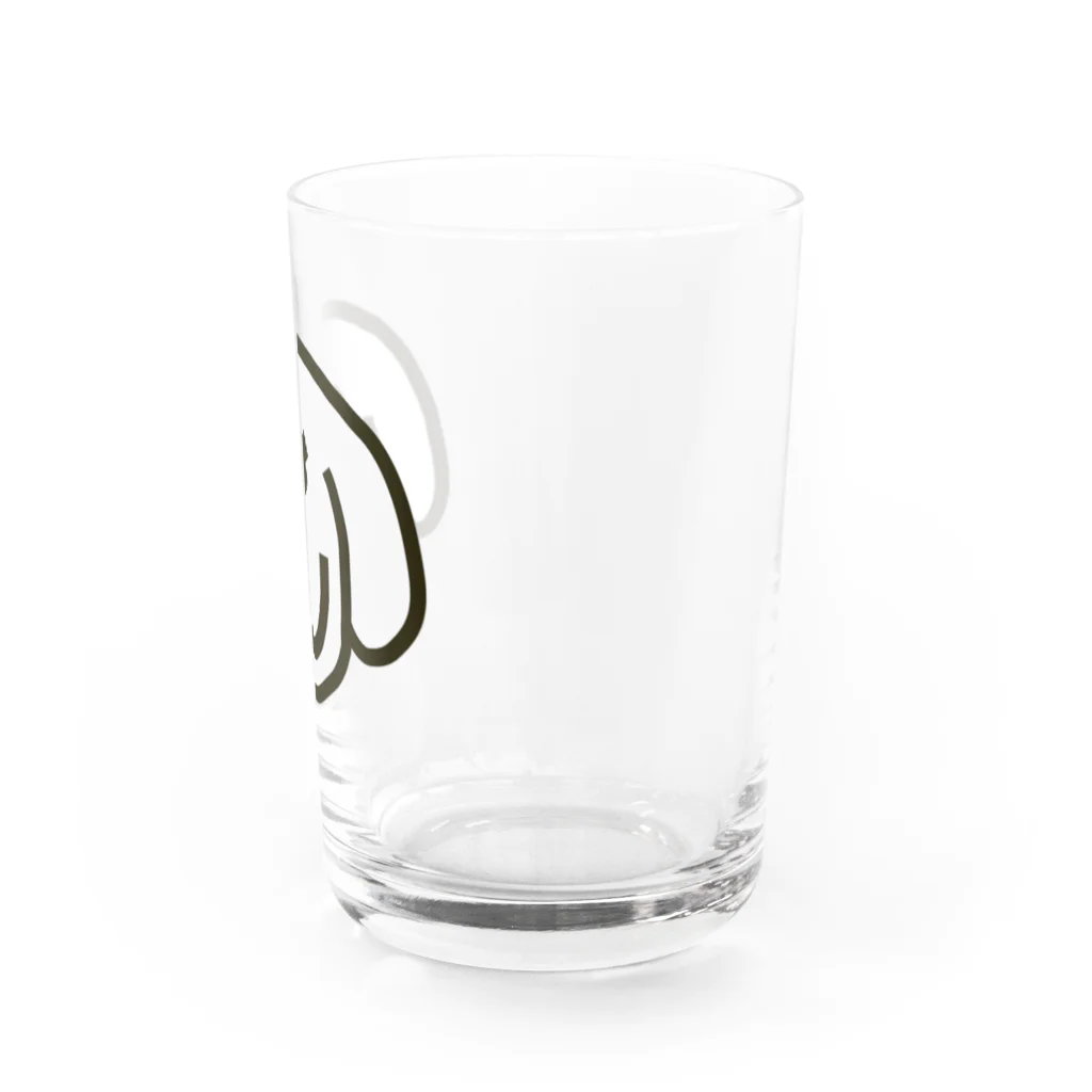 梅雨明けshopの白い犬の Water Glass :right