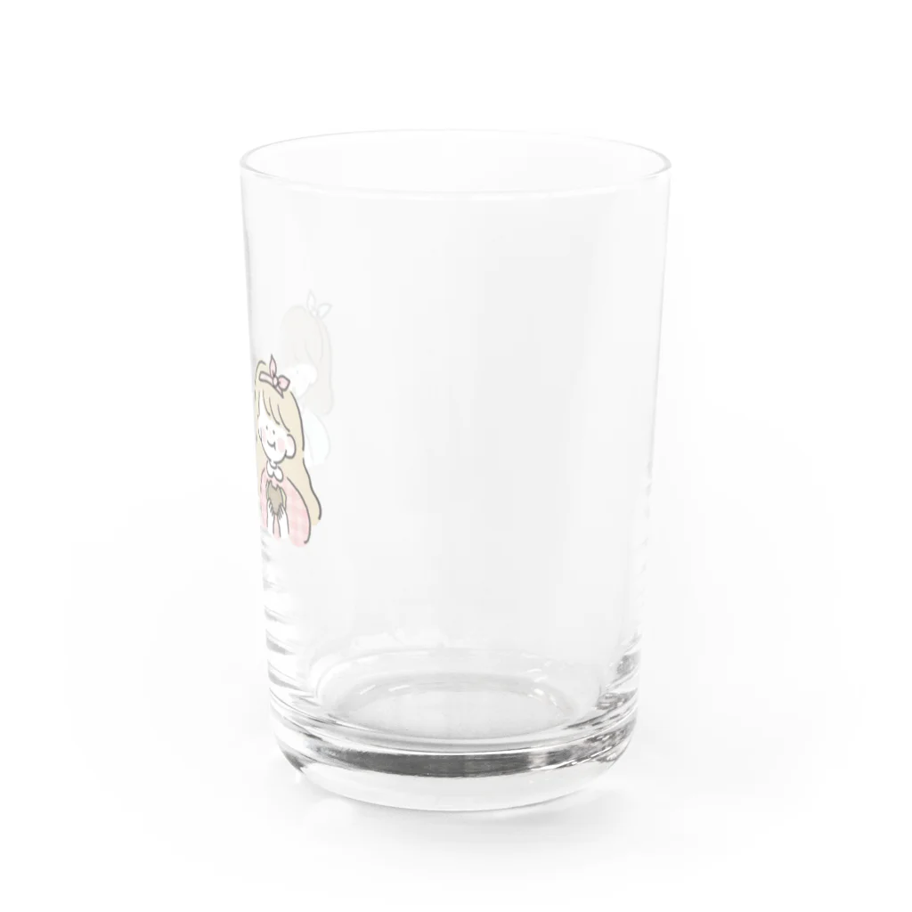 みさまるのショップのピクニックをする女の子たち Water Glass :right