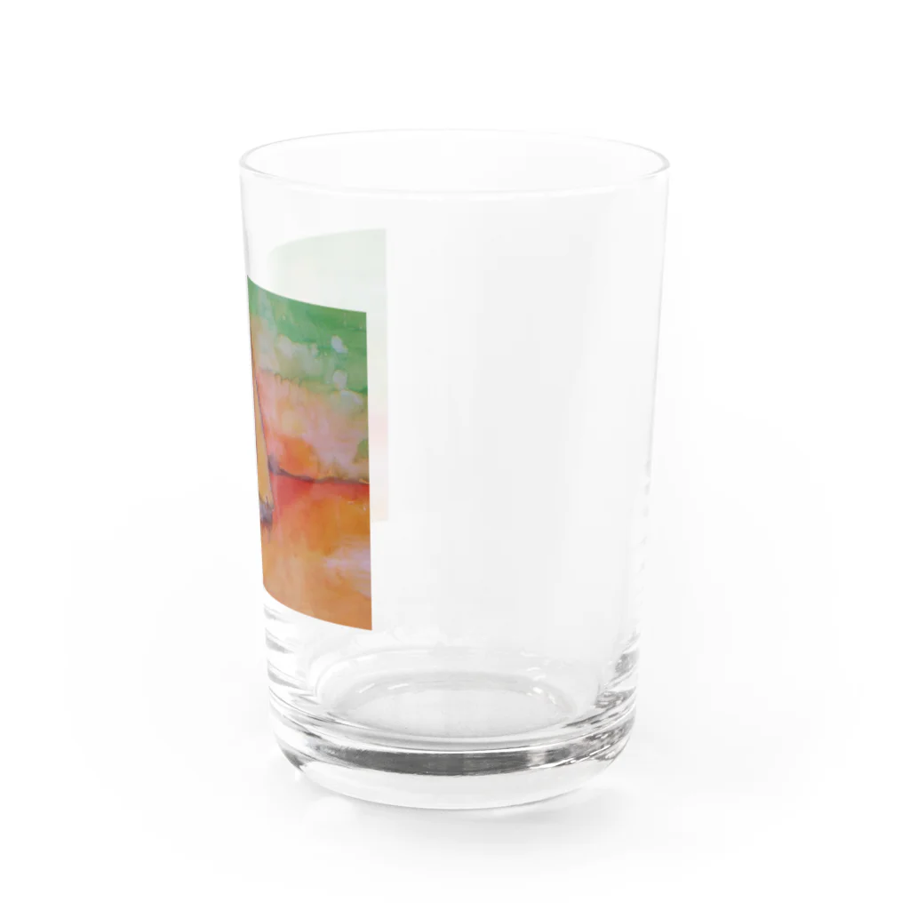 母のイラストグッズ♡のオレンジの想い出 Water Glass :right