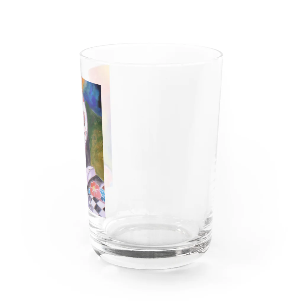 母のイラストグッズ♡の花付き祭り Water Glass :right