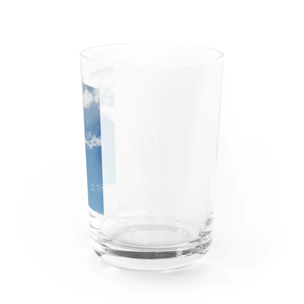 青い空の青い空グラス Water Glass :right