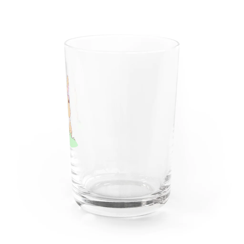 知性の瞬きのはなかんむりのうさぎ Water Glass :right